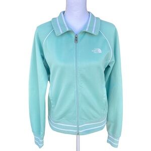The North Face Full Zip Retro Track Jacket Mint White Size Large Varsity Stripes